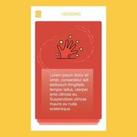 Magical hands mobile vertical banner design design Vector