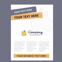 Apple Title Page Design for Company profile annual report presentations leaflet Brochure Vector Background