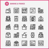 Banking Line Icon Pack For Designers And Developers Icons Of Bank Banking Internet Internet Banking Laptop Security Lock Vector