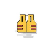 Flat Life jacket Icon Vector