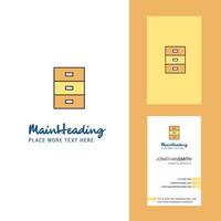 Cupboard Creative Logo and business card vertical Design Vector