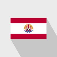 French Polynesia flag Long Shadow design vector