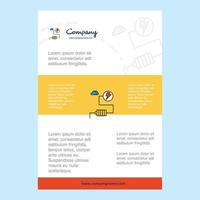 Template layout for Energy comany profile annual report presentations leaflet Brochure Vector Background