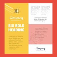 Setting Business Company Poster Template with place for text and images vector background