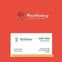 Tree logo Design with business card template Elegant corporate identity Vector