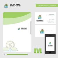 Shopping Business Logo File Cover Visiting Card and Mobile App Design Vector Illustration