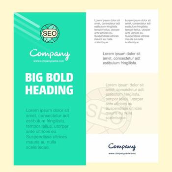 plantilla de póster de empresa de negocios seo con lugar para texto e imágenes de fondo vectorial vector