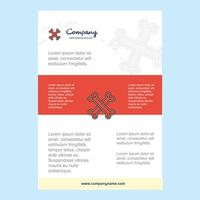Template layout for Bones comany profile annual report presentations leaflet Brochure Vector Background