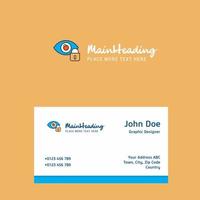 Eye locked logo Design with business card template Elegant corporate identity Vector