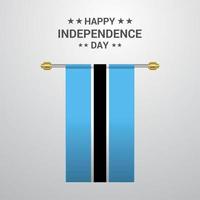 Botswana Independence day hanging flag background vector
