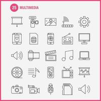 Multimedia Line Icon for Web Print and Mobile UXUI Kit Such as Gear Maintain Setting Tool Adjustment Speaker Computer Hardware Pictogram Pack Vector