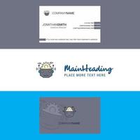 Beautiful Robot Logo and business card vertical Design Vector