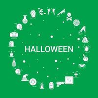 conjunto de iconos de halloween plantilla de vector infográfico