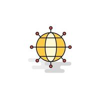 Flat Globe Icon Vector