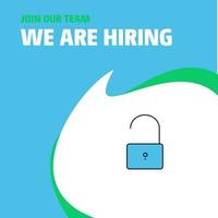 Join Our Team Busienss Company Unlock We Are Hiring Poster Callout Design Vector background