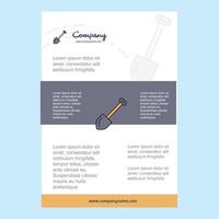 Template layout for Spade comany profile annual report presentations leaflet Brochure Vector Background