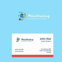 Employee logo Design with business card template Elegant corporate identity Vector