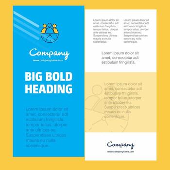 Team on time Business Company Poster Template with place for text and images vector background