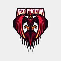 Fire Bird Red Phoenix Mythical Creature Vector Mascot