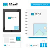 Image Business Logo Tab App Diary PVC Employee Card and USB Brand Stationary Package Design Vector Template