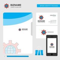 Internet setting Business Logo File Cover Visiting Card and Mobile App Design Vector Illustration