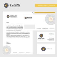 Eye ball Business Letterhead Envelope and visiting Card Design vector template