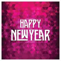 Happy New Year Typography with abstract background design vector