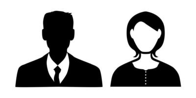 icono de hombre de negocios, icono de hombre y mujer. ilustración de diseño vectorial. vector