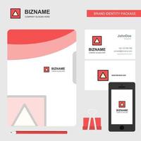 Traingle shape Business Logo File Cover Visiting Card and Mobile App Design Vector Illustration