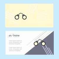 Hand cuffs abstract corporate business banner template horizontal advertising business banner vector