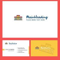 Hospital Logo design with Tagline Front and Back Busienss Card Template Vector Creative Design