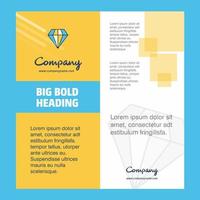 Diamond Company Brochure Title Page Design Company profile annual report presentations leaflet Vector Background