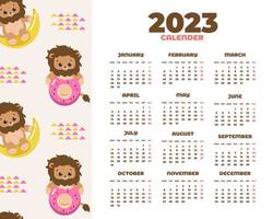 2023 calender template vector