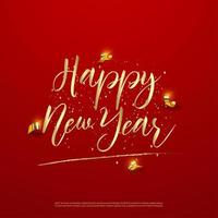 Happy new year lettering background vector