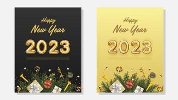 Happy new year 2023 background vector