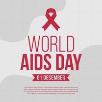 World Aids Day Social Media Design Post Background vector