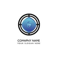 creative Secure type logo and symbol design vector