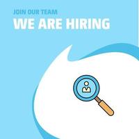 Join Our Team Busienss Company Search avatar We Are Hiring Poster Callout Design Vector background