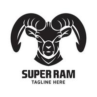 Brave Ram head vector illustration, perfect for company and brand product logo design