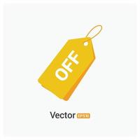 Tag design with typography and white background vector