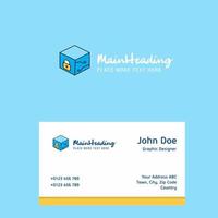 Cube logo Design with business card template Elegant corporate identity Vector