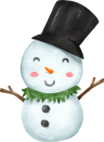 ilustração em aquarela de boneco de neve png