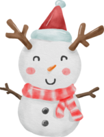 Schneemann-Aquarell-Illustration png