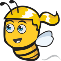 diseño de abeja amarilla png