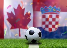 Football Cup competition between the national Canada and national Croatia. photo