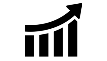 gráfico de negocios con flecha png transparente