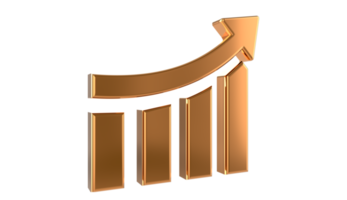 Business chart with arrow Transparent PNG