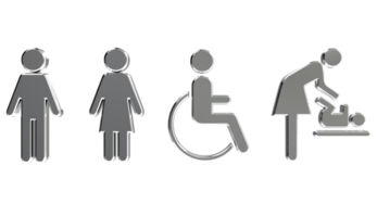 Toilet icon, symbol, toilet sign on Transparent Background PNG