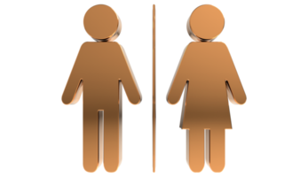 Toilettensymbole, Symbol für Mann und Frau, Toilettenzeichen, transparenter Hintergrund png