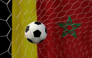 Football Cup competition between the national Belgium and national Morocco. photo